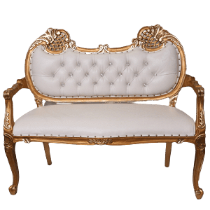 Love Seat (Gold & White)