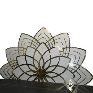 W01-000-005 Backdrop - Lotus Wall - Gold Trim