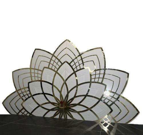 Backdrop - Lotus Wall - Gold Trim