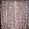 W01-000-009-02 White Sheer Organza & White Led Lights Photography Backdrop - 18Ftx9Ft