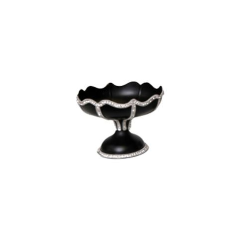 8" / 12" Black Silver Vase