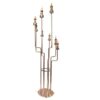 8 Arm Gold Metal Geometric Taper Led Candle Holder Centerpiece
