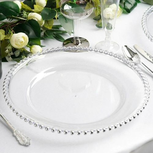 Acrylic Clear Rim Charger Plate