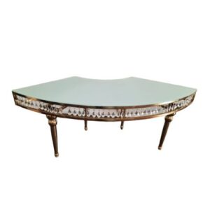 W06-000-008.jpg Curved Serpentine Imperial Gold And Crystal Glass Top Sweetheart Or Dining Table
