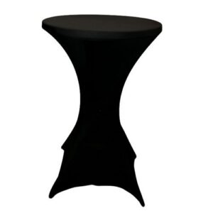 W08-000-001.jpg Black Spandex Cocktail Table Cover