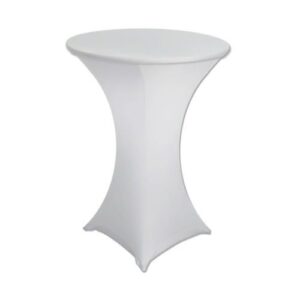 White Spandex Cocktail Table Cover