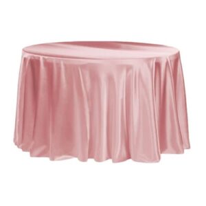 W08-000-004.jpg Lamour Satin 132" Round Tablecloth - Dusty Rose/Mauve
