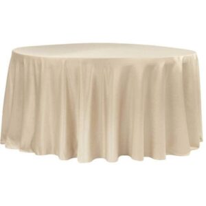W08-000-006.jpg Lamour Satin 132" Round Tablecloth - Champagne