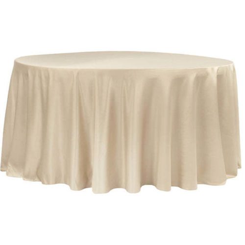 W08-000-006.jpg Lamour Satin 132" Round Tablecloth - Champagne