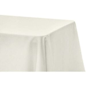 W08-000-008.jpg 90"X132" Rectangular Oblong Lamour Satin Tablecloth - Ivory