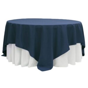 W08-000-012.jpg 90"X90" Square Polyester Overlay/Tablecloth - Navy Blue