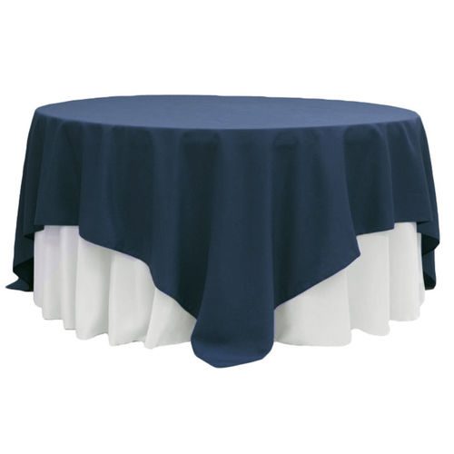 W08-000-012.jpg 90"X90" Square Polyester Overlay/Tablecloth - Navy Blue