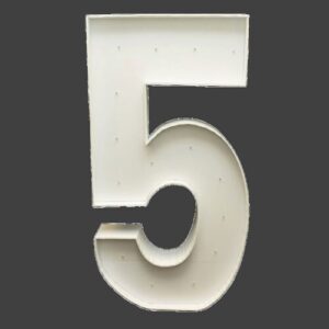 Led 3Ft-Lighted Marquee (Number Five)