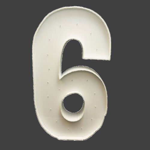 Led 3Ft-Lighted Marquee (Number Six)