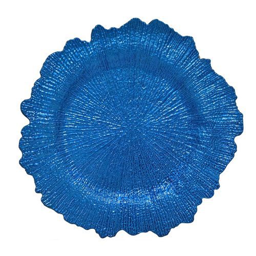 W04-000-017 Reef Acrylic Plastic Charger Plate - Baby Blue