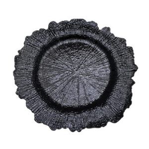 Reef Acrylic Plastic Charger Plate - Black