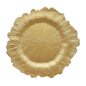 Reef Acrylic Plastic Charger Plate - Gold