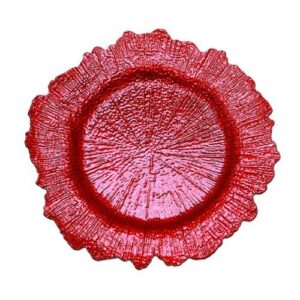 Reef Acrylic Plastic Charger Plate - Red
