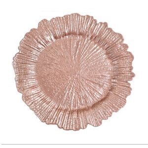 Reef Acrylic Plastic Charger Plate - Rose Gold