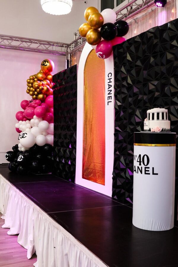 Wedsblog Events_Harwin, Shenell 40th Birthday 2025 09 Event Stage Decoration